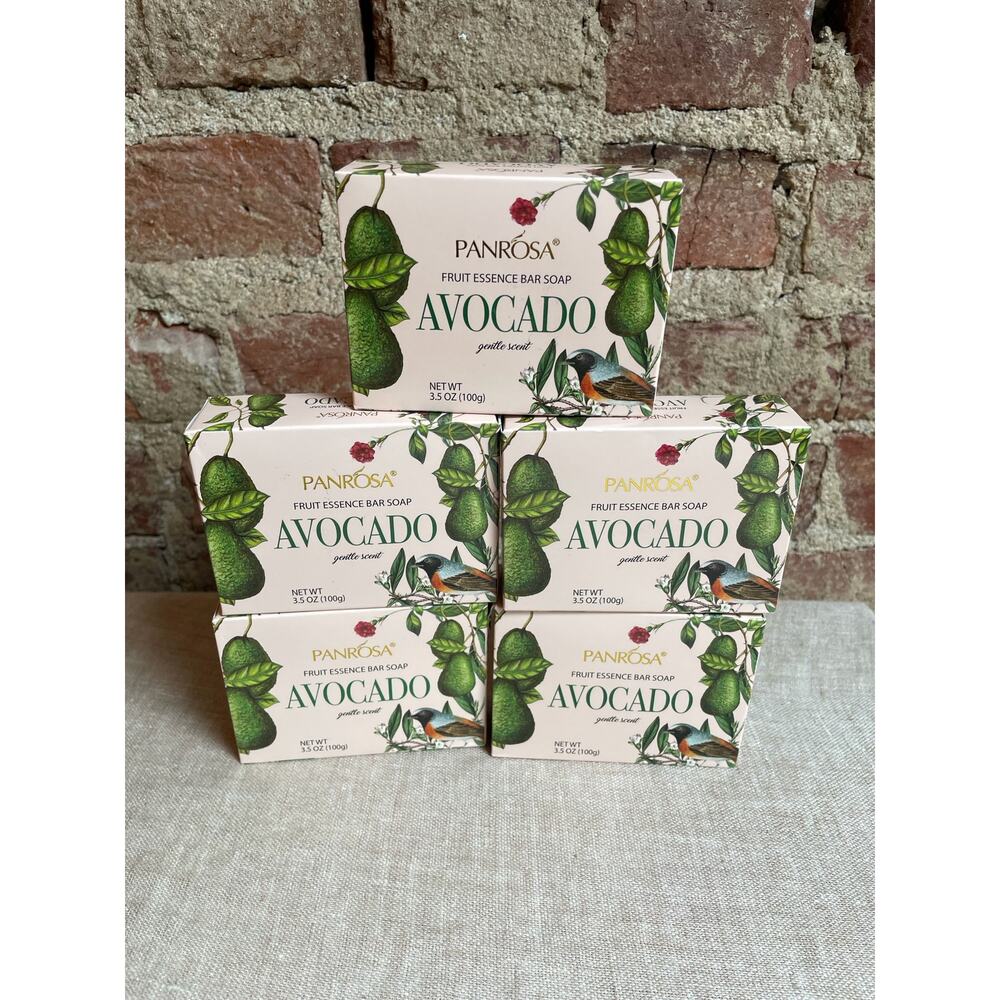 Panrosa New Avocado Gently Scent Fruit Essence Bar Soap Lot of 5 Bars 3.5oz